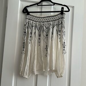 Parker off the shoulder embroidered long sleeve